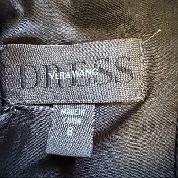 Vera Wang Black and White Floral Cocktail Mini Dress - Picture 9 of 11